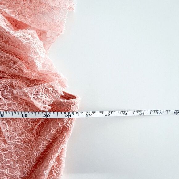 Suzanne Betro Womens Lace Ruffled Tunic Babydoll Blouse Lined Blush Pink 2X - Picture 8 of 8